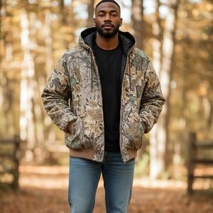 Vintage Dunbrooke Upstream Hooded Camo Coat 90s 80s Y2K size XL Great Condition!